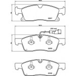 BREMBO Bremsbelagsatz, Scheibenbremse