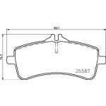 BREMBO Bremsbelagsatz, Scheibenbremse