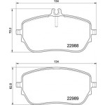 BREMBO Bremsbelagsatz, Scheibenbremse