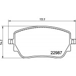 BREMBO Bremsbelagsatz, Scheibenbremse