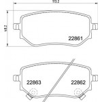 BREMBO Bremsbelagsatz, Scheibenbremse