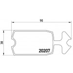 BREMBO Bremsbelagsatz, Scheibenbremse