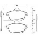 BREMBO Bremsbelagsatz, Scheibenbremse