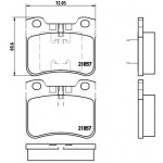 BREMBO Bremsbelagsatz, Scheibenbremse