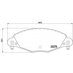 BREMBO Bremsbelagsatz, Scheibenbremse