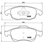 BREMBO Bremsbelagsatz, Scheibenbremse