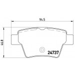 BREMBO Bremsbelagsatz, Scheibenbremse