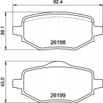BREMBO Bremsbelagsatz, Scheibenbremse