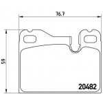 BREMBO Bremsbelagsatz, Scheibenbremse