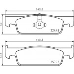 BREMBO Bremsbelagsatz, Scheibenbremse