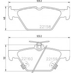 BREMBO Bremsbelagsatz, Scheibenbremse