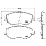 BREMBO Bremsbelagsatz, Scheibenbremse