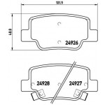 BREMBO Bremsbelagsatz, Scheibenbremse