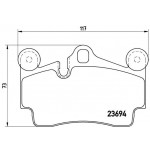 BREMBO Bremsbelagsatz, Scheibenbremse