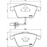 BREMBO Bremsbelagsatz, Scheibenbremse