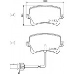BREMBO Bremsbelagsatz, Scheibenbremse