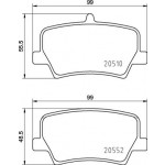 BREMBO Bremsbelagsatz, Scheibenbremse