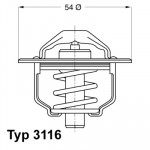 BorgWarner (Wahler) Thermostat, Kühlmittel