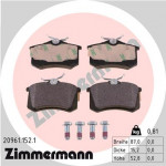 ZIMMERMANN Bremsbelagsatz, Scheibenbremse