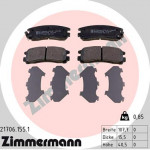 ZIMMERMANN Bremsbelagsatz, Scheibenbremse