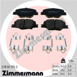 ZIMMERMANN Bremsbelagsatz, Scheibenbremse