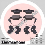 ZIMMERMANN Bremsbelagsatz, Scheibenbremse