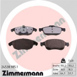 ZIMMERMANN Bremsbelagsatz, Scheibenbremse