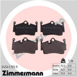 ZIMMERMANN Bremsbelagsatz, Scheibenbremse