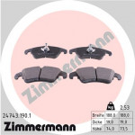 ZIMMERMANN Bremsbelagsatz, Scheibenbremse