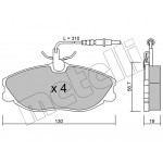 METELLI Bremsbelagsatz, Scheibenbremse