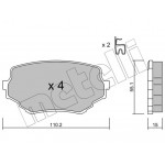 METELLI Bremsbelagsatz, Scheibenbremse