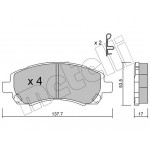 METELLI Bremsbelagsatz, Scheibenbremse