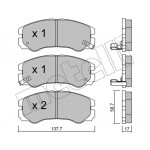 METELLI Bremsbelagsatz, Scheibenbremse