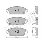 METELLI Bremsbelagsatz, Scheibenbremse
