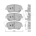 METELLI Bremsbelagsatz, Scheibenbremse