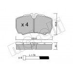METELLI Bremsbelagsatz, Scheibenbremse