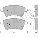 METELLI Bremsbelagsatz, Scheibenbremse