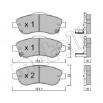 METELLI Bremsbelagsatz, Scheibenbremse