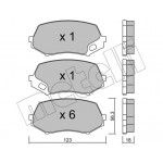 METELLI Bremsbelagsatz, Scheibenbremse
