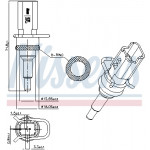 NISSENS Sensor, Kühlmitteltemperatur