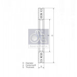 DT Spare Parts Bremsscheibe