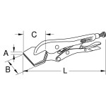KS TOOLS Klemmzange, Faltenbalg