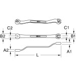 KS TOOLS Ratschen-Doppelringschlüssel