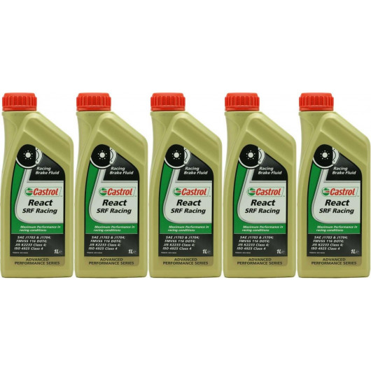 Castrol React SRF Racing Bremsflüssigkeit 5x 1l = 5 Liter