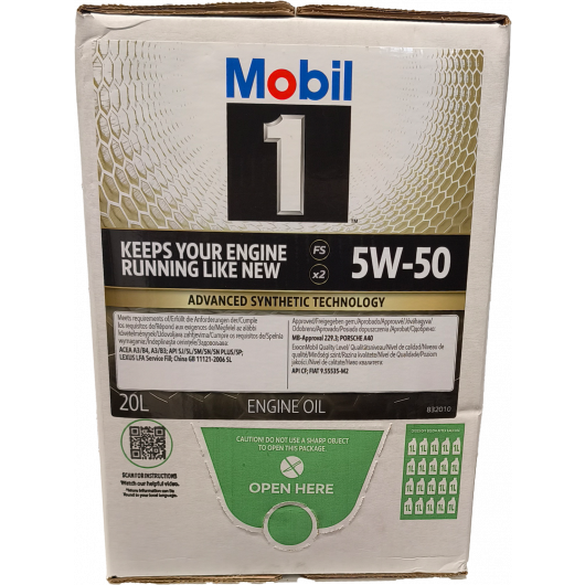Mobil 1 FS X1 5W-50 Motoröl 20l Kanister ( ehem. PEAK LIFE )