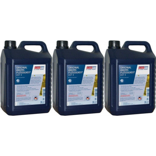 Eurolub Bremsflüssigkeit DOT 4 3x 5 = 15 Liter