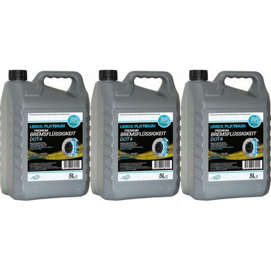 LIMOX Platinum Original DOT-4 Bremsflüssigkeit 3x 5 = 15 Liter