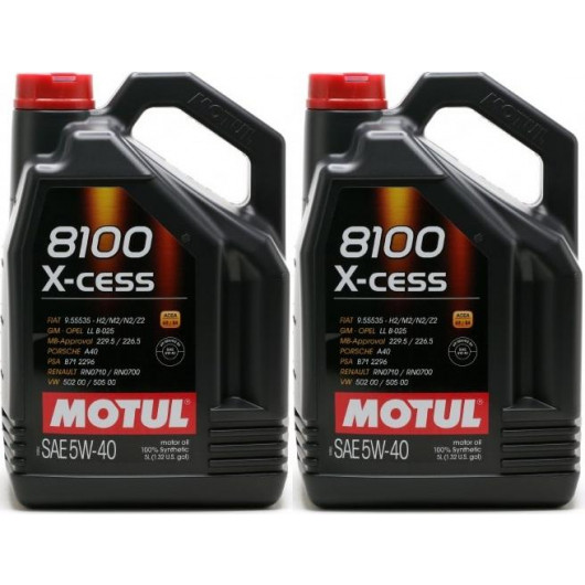 Motul 8100 X-cess 5W-40 Motoröl 2x 5 = 10 Liter