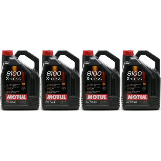 Motul 8100 X-cess 5W-40 Motoröl 4x 5 = 20 Liter