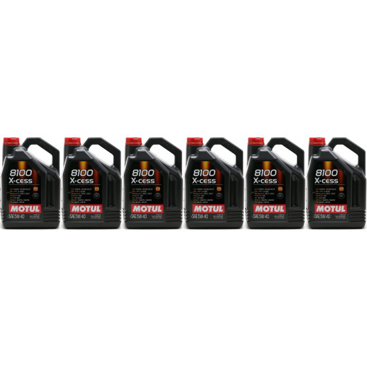 Motul 8100 X-cess 5W-40 Motoröl 6x 5 = 30 Liter